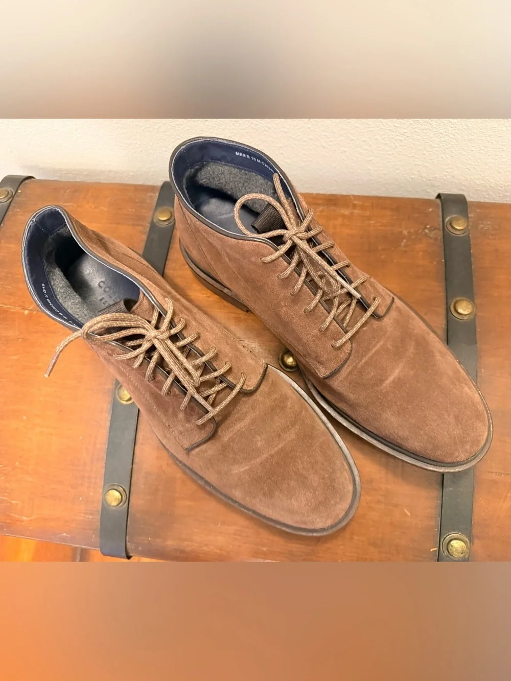 Cole Haan Brown Suede Men's Lace-Up Chukka Boots